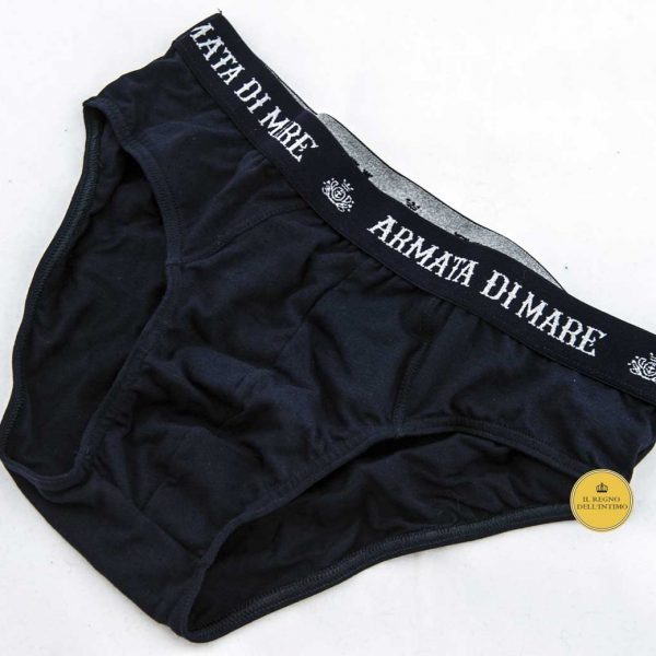 3 Boxer uomo in cotone elasticizzato elastico a vista ARMATA DI MARE bianco (5-L