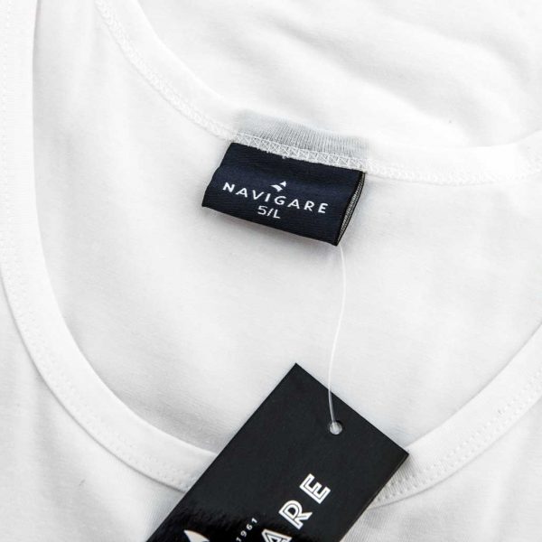 Canottiera doppia maglia fresco cotone comfort | Bianca