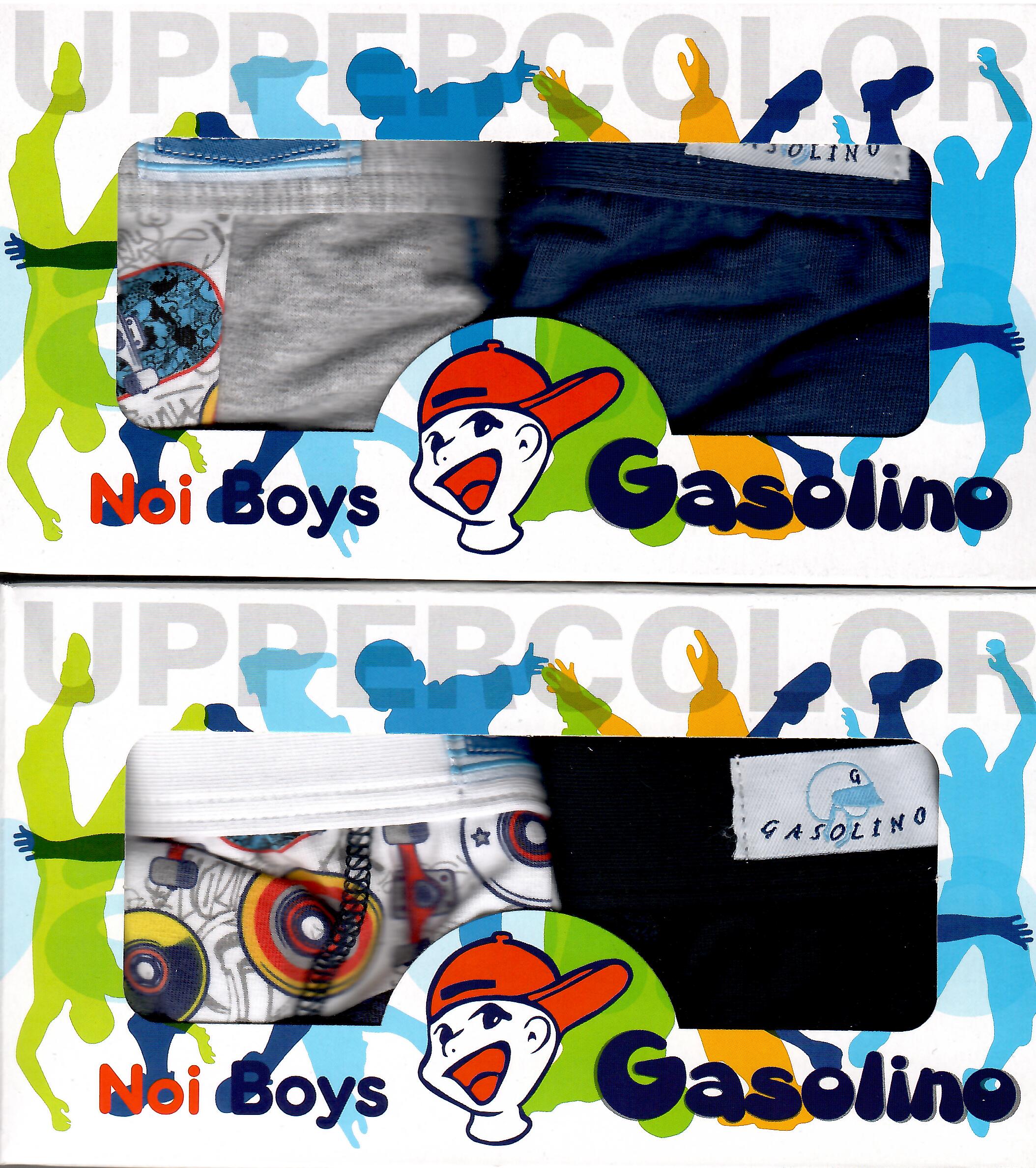 Gruppo 3 boxer in cotone elasticizzato bambino Gasolino 3286 
